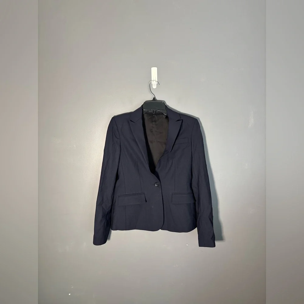 Theory Slim Fit Blazer in Navy Blue Sevona Stretch One Button Gabe B3 Size 2 - Picture 2 of 6